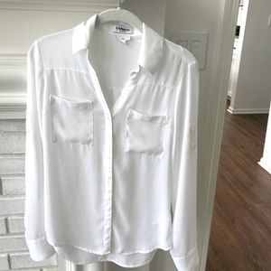 Express white portofino blouse skim XS